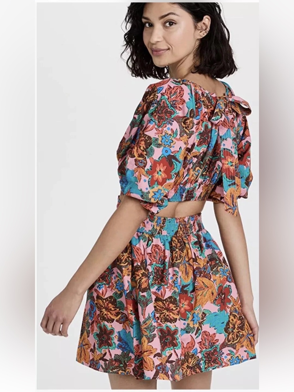 love the label Arya Dress In Brittany Pink Print Size medium NWT
